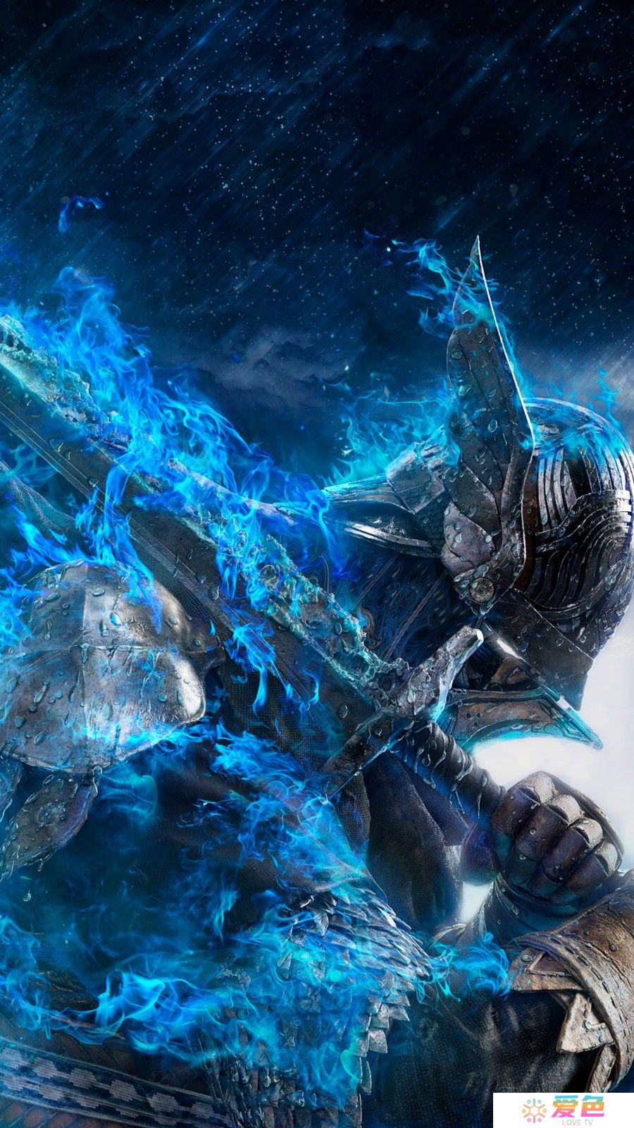 《艾尔登法环：黑夜君临》壁纸 蓝焰缠身超酷帅