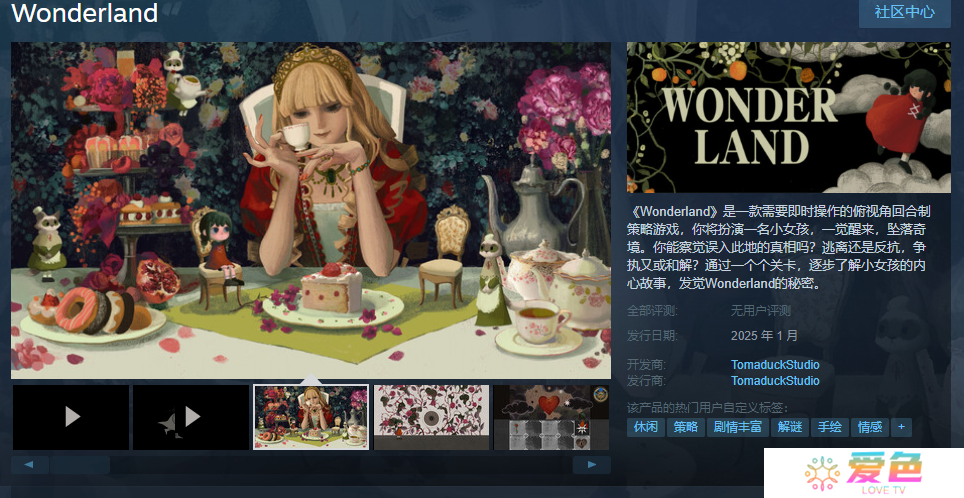 童话风俯视角回合制策略游戏《Wonderland》Steam页面 明年1日免费上线
