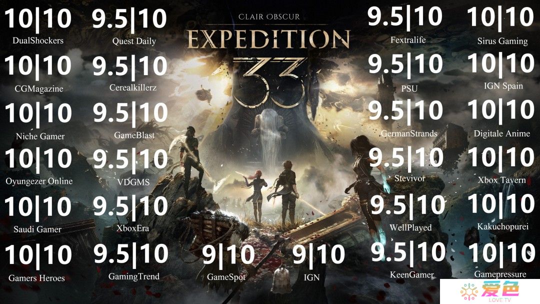 《光与影：33号远征队》媒体评分解禁 IGN 9分